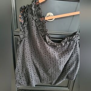 Entro Black Lace Detail Top